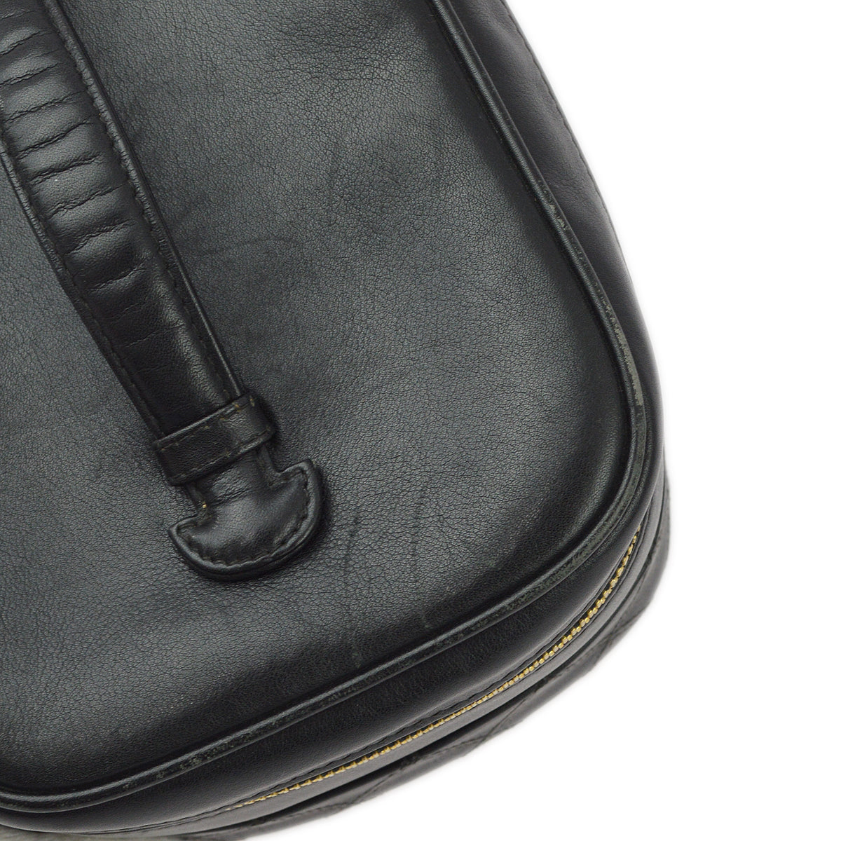 Chanel Black Lambskin Bicolore Vanity Handbag