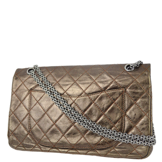 Chanel Brown Lambskin 2 55 Classic Double Flap Shoulder Bag