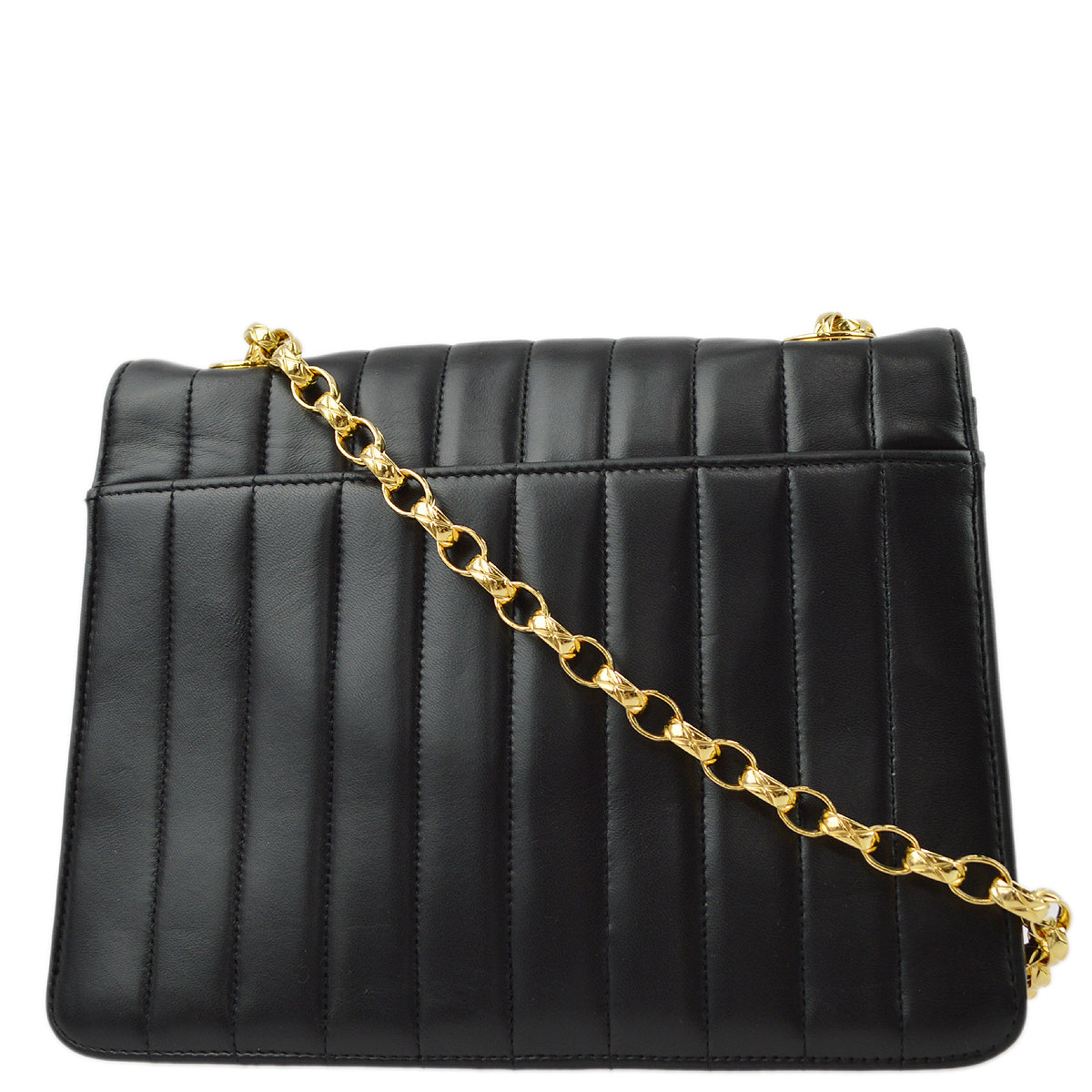 Chanel Black Lambskin Mademoiselle Chain Shoulder Bag
