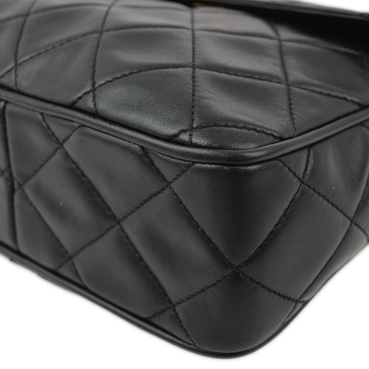 Chanel Black Lambskin Chain Shoulder Bag