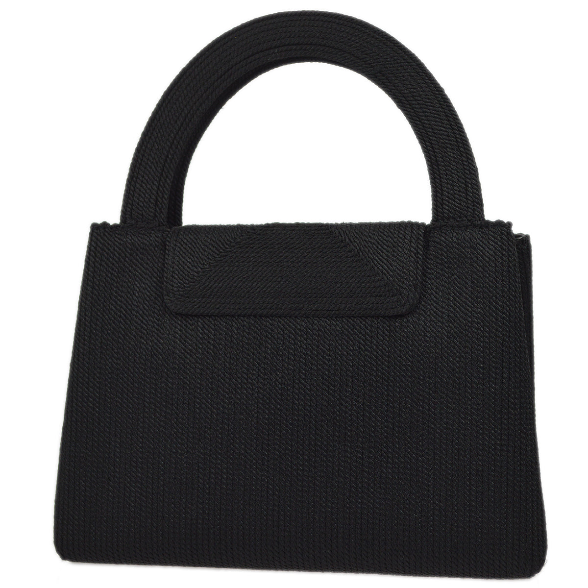 Chanel Black Canvas Braid Handbag