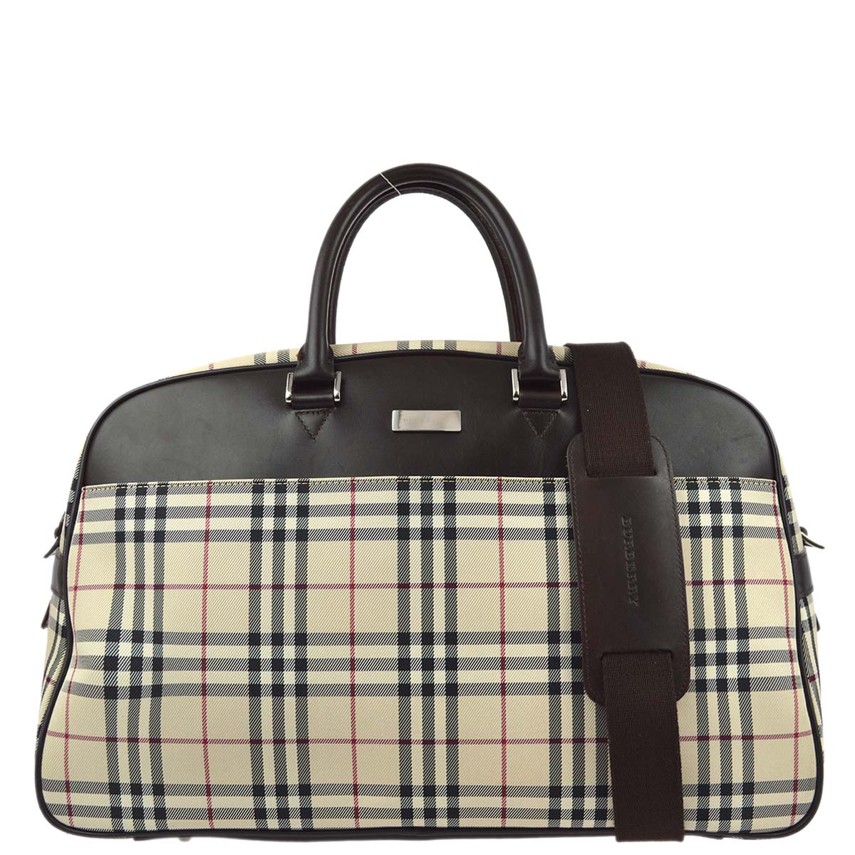 Burberry Beige Check 2way Duffle Shoulder HandBag 181831