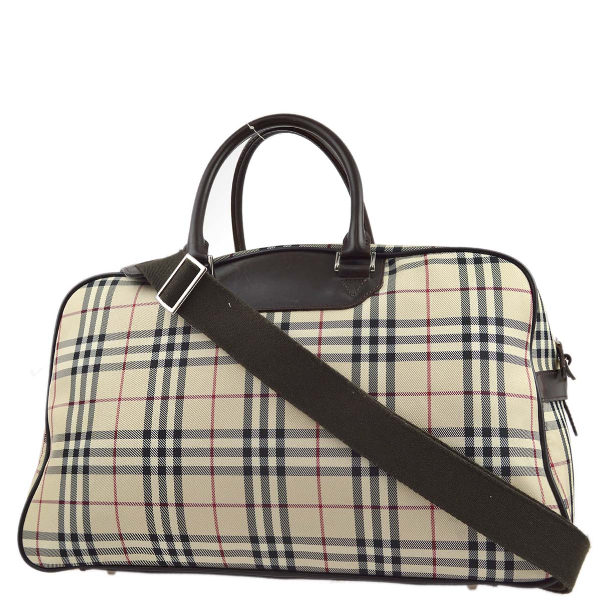 Burberry Beige Check 2way Duffle Shoulder HandBag 181832