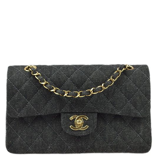 Chanel * 1997-1999 Black Small Classic Double Flap Shoulder Bag