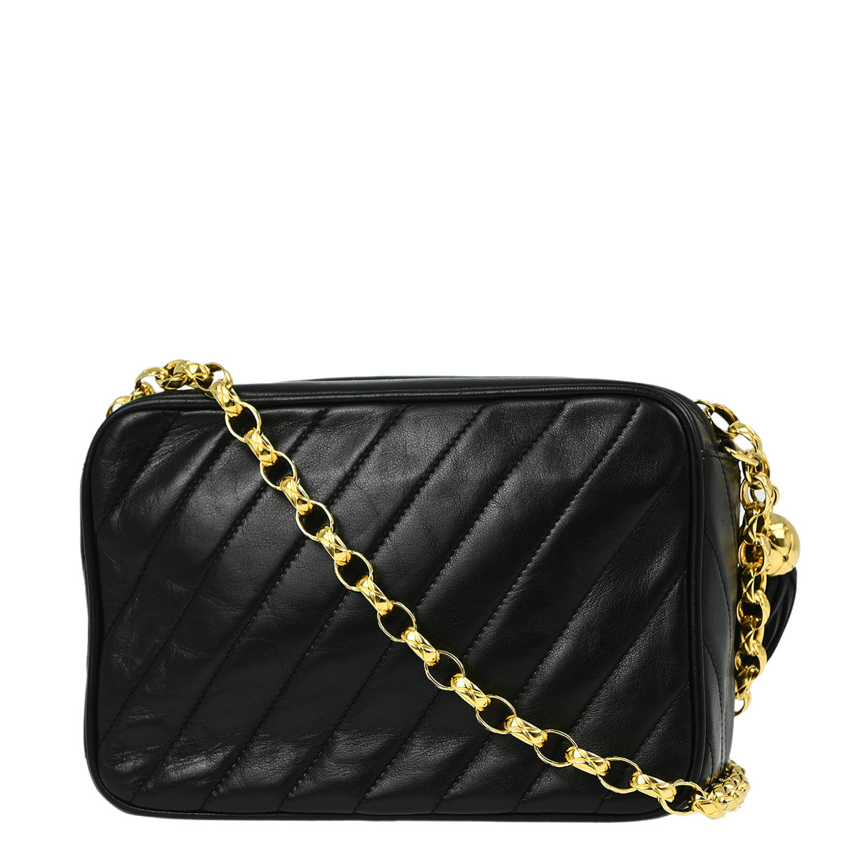 Chanel Black Lambskin Camera Bag Mini