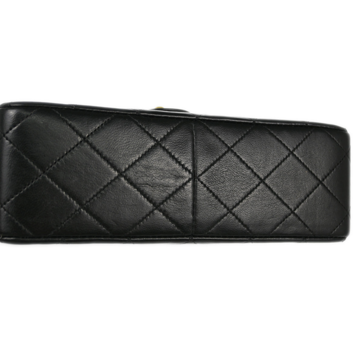 Chanel Black Lambskin Classic Square Flap Shoulder Bag 20
