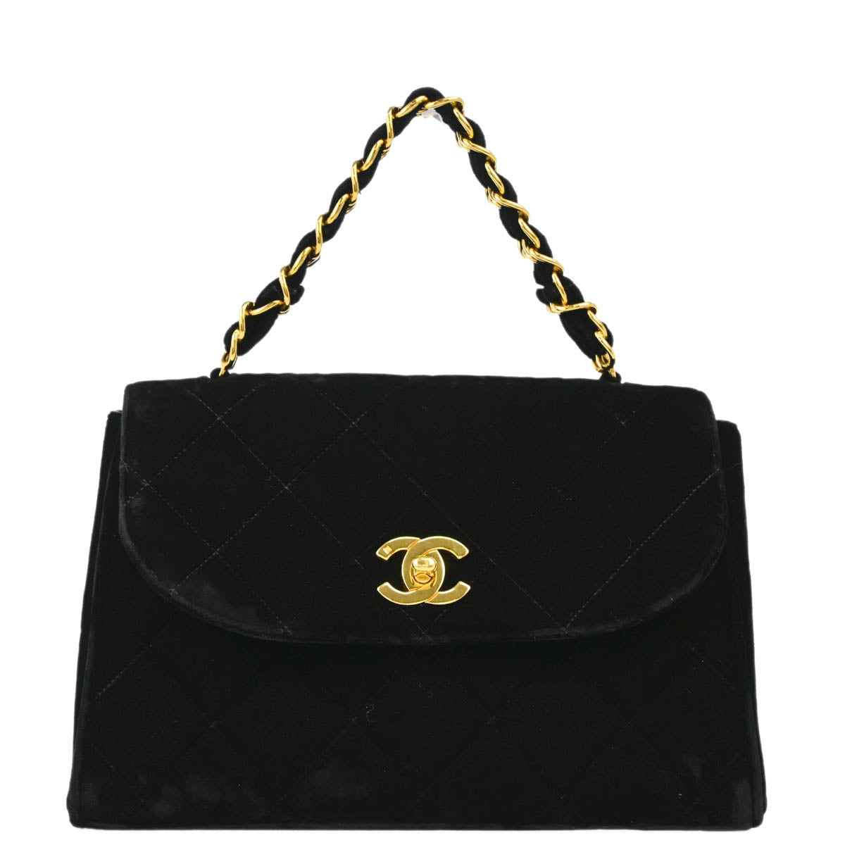 Chanel Black Velvet Handbag