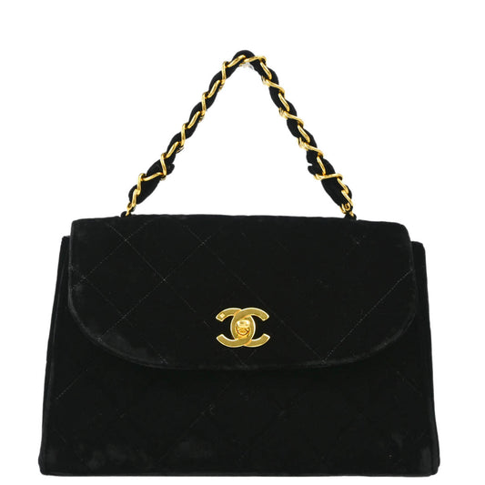 Chanel Black Velvet Handbag