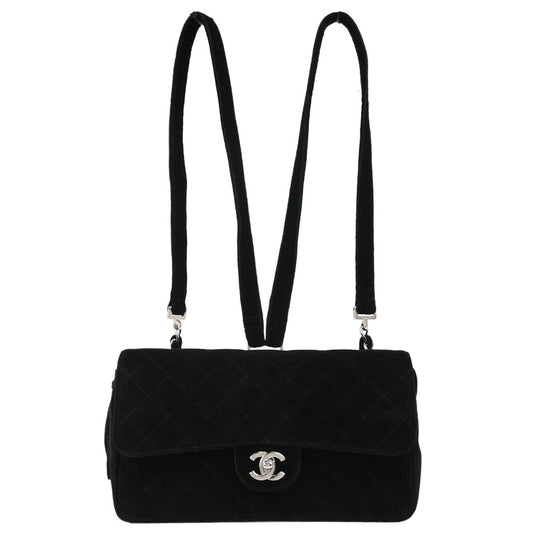 Chanel Black Velvet Backpack