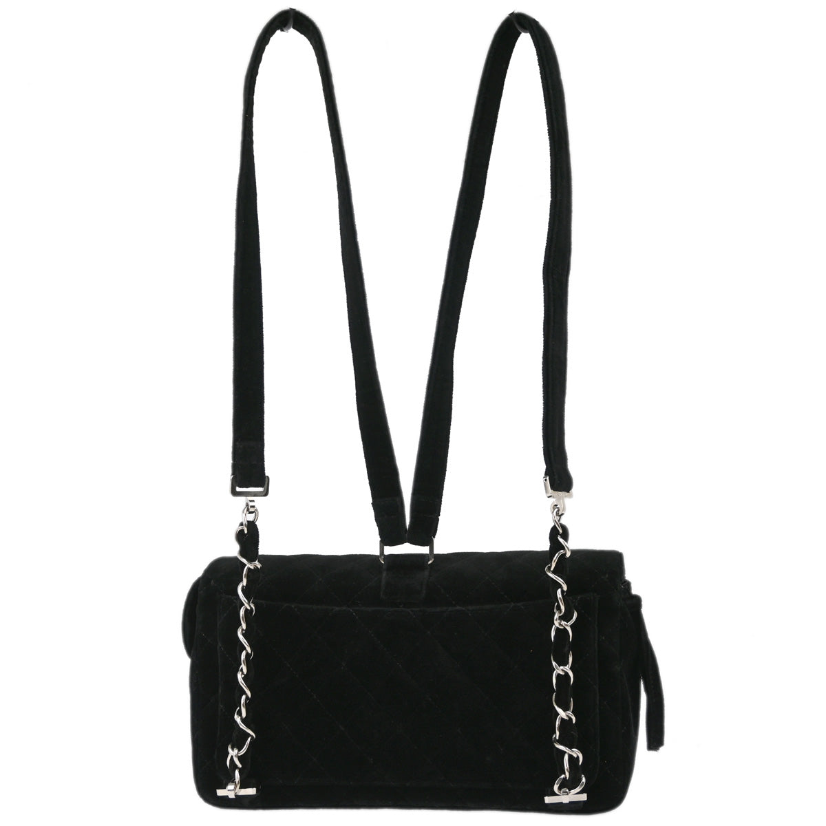 Chanel Black Velvet Backpack