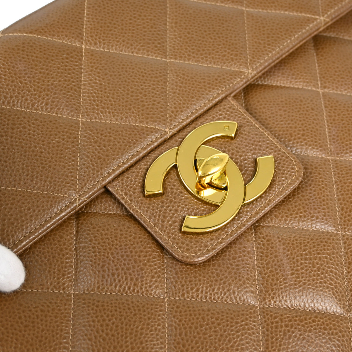 Chanel Brown Caviar Briefcase Business Handbag