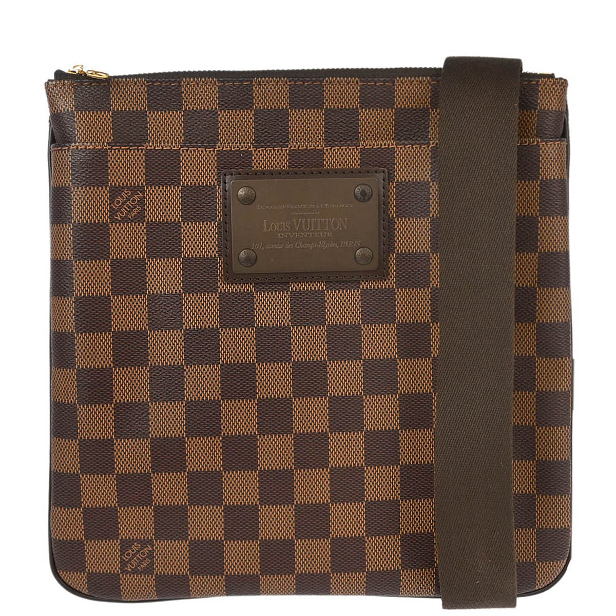 Louis Vuitton 2011 Damier Pochette Plat Brooklyn Shoulder Bag N41100