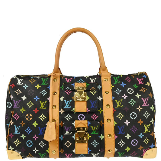 Louis Vuitton 2003 Black Monogram Multicolor 45 Handbag M92640