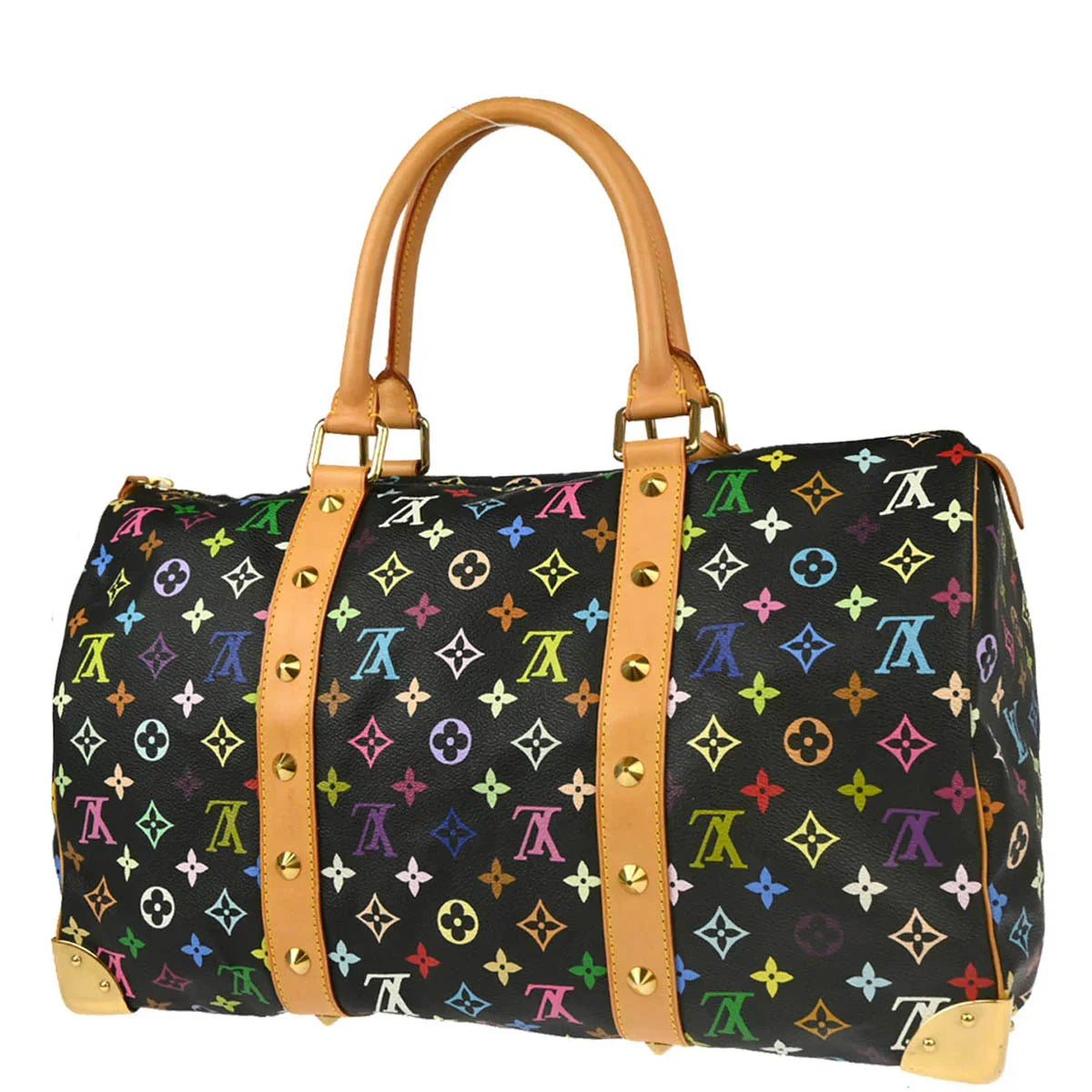 Louis Vuitton 2003 Black Monogram Multicolor 45 Handbag M92640