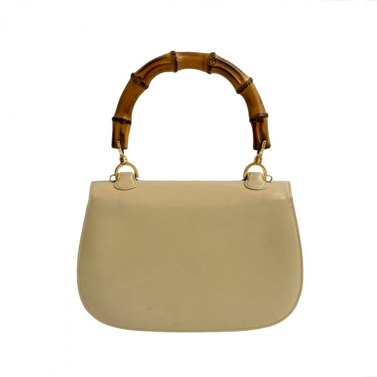 GUCCI Handbag leather beige Bamboo