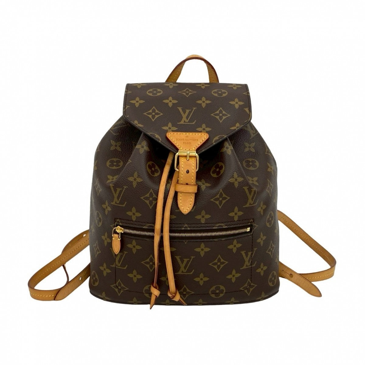LOUIS VUITTON Backpack leather Brown Monogram Montsouris MM