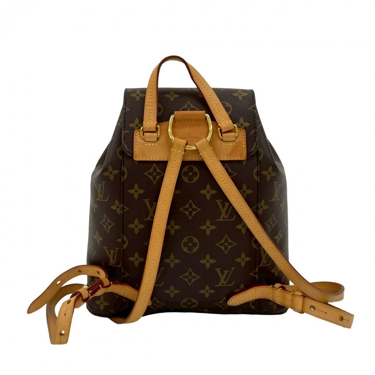 LOUIS VUITTON Backpack leather Brown Monogram Montsouris MM