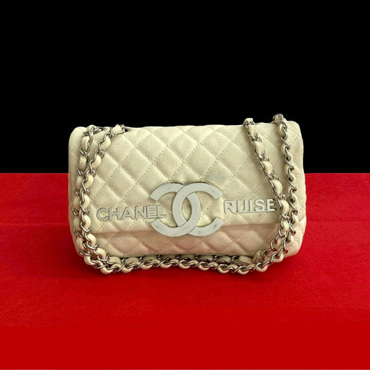 Chanel MatelassÃ© Canvas Shoulder Bag