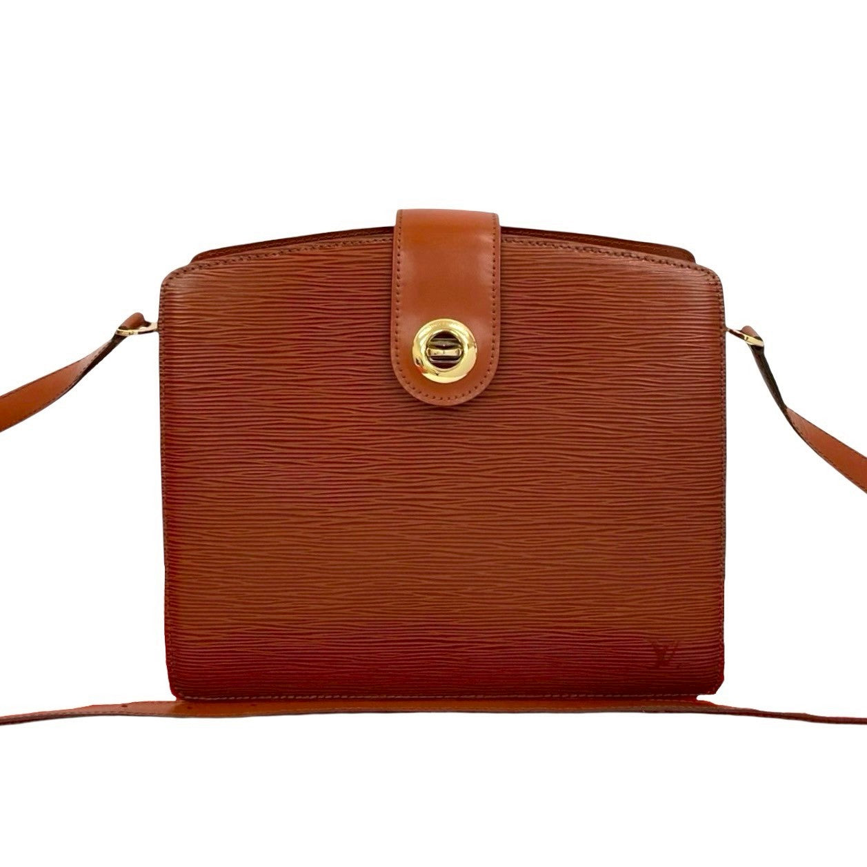 LOUIS VUITTON Shoulder Bag leather Brown Epi Capuchin