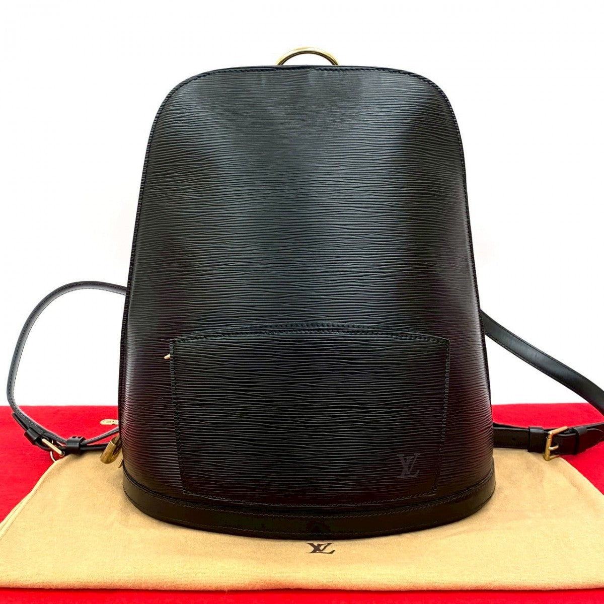 LOUIS VUITTON Backpack Epi Leather black Epi Coblanc