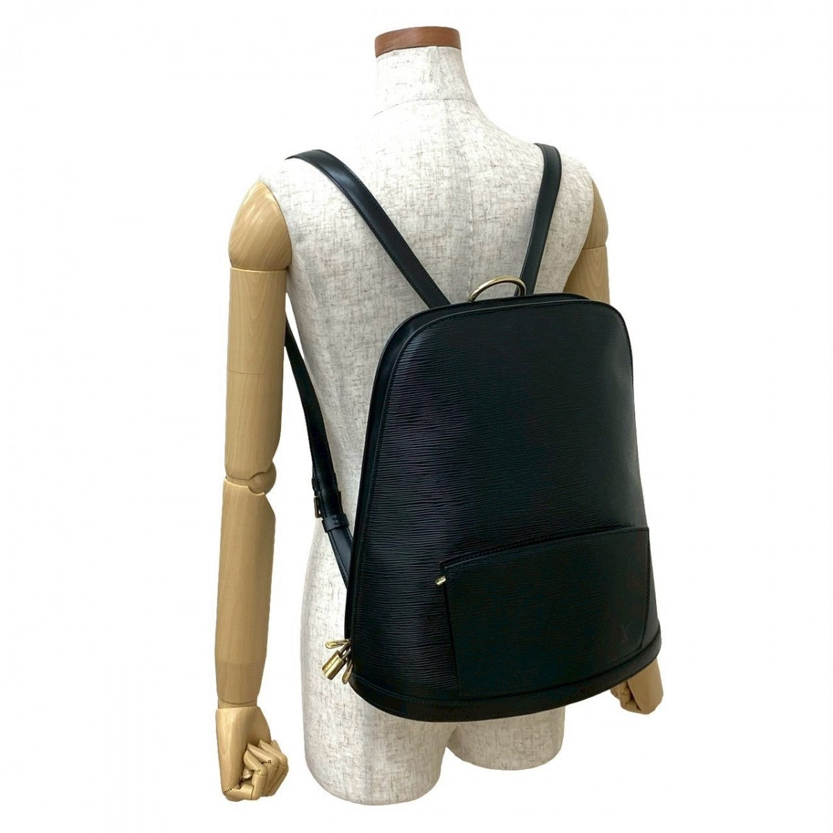 LOUIS VUITTON Backpack Epi Leather black Epi Coblanc