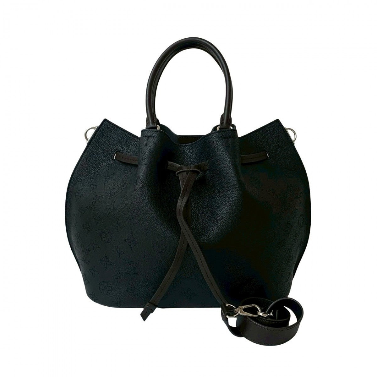   LOUIS VUITTON Shoulder Bag leather black Mahina Giroratta