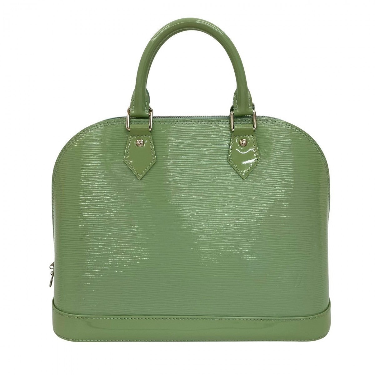 LOUIS VUITTON Handbag Patent leather Mint green Epi Alma PM