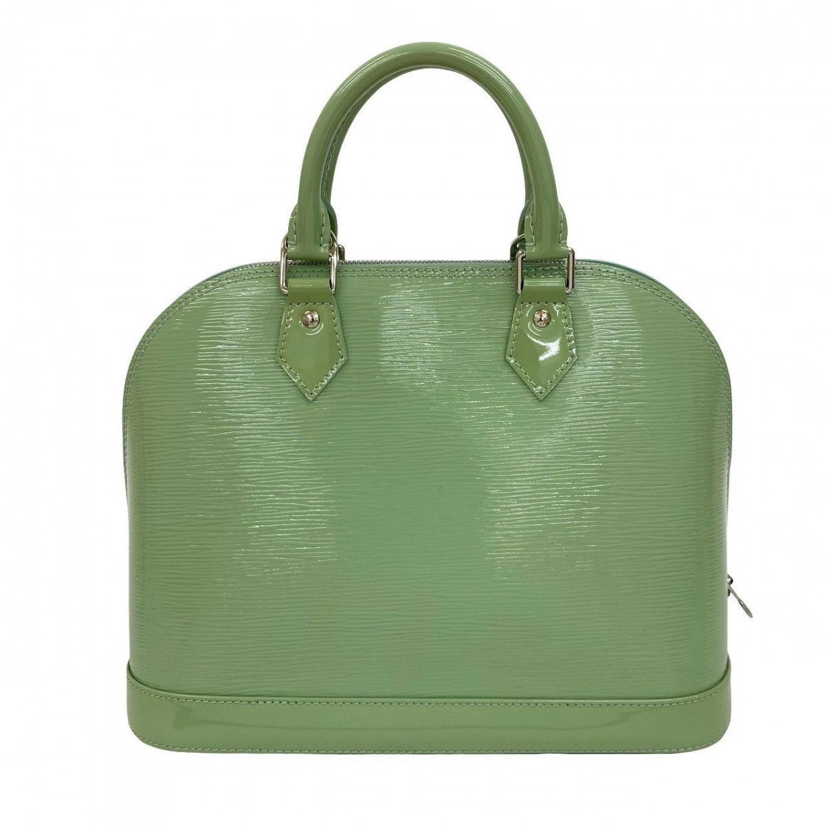 LOUIS VUITTON Handbag Patent leather Mint green Epi Alma PM