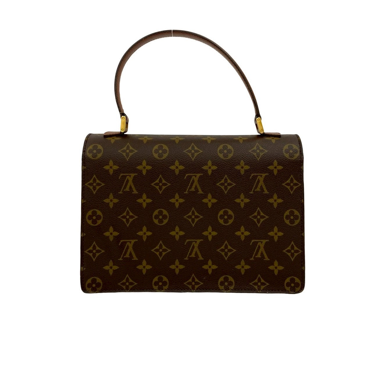 LOUIS VUITTON Handbag leather Brown Monogram Concorde