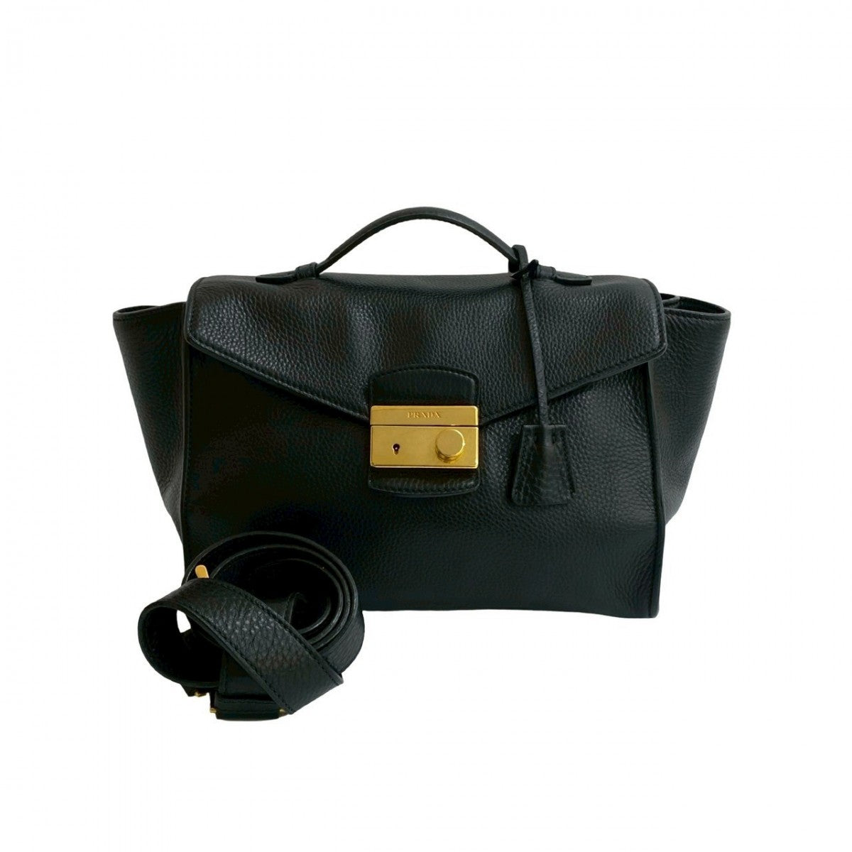 PRADA Shoulder Bag leather black - Style 18