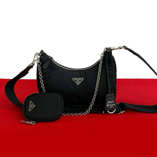 PRADA Shoulder Bag Nylon black Re-Edition
