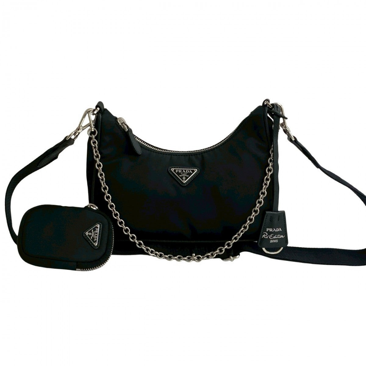 PRADA Shoulder Bag Nylon black Re-Edition