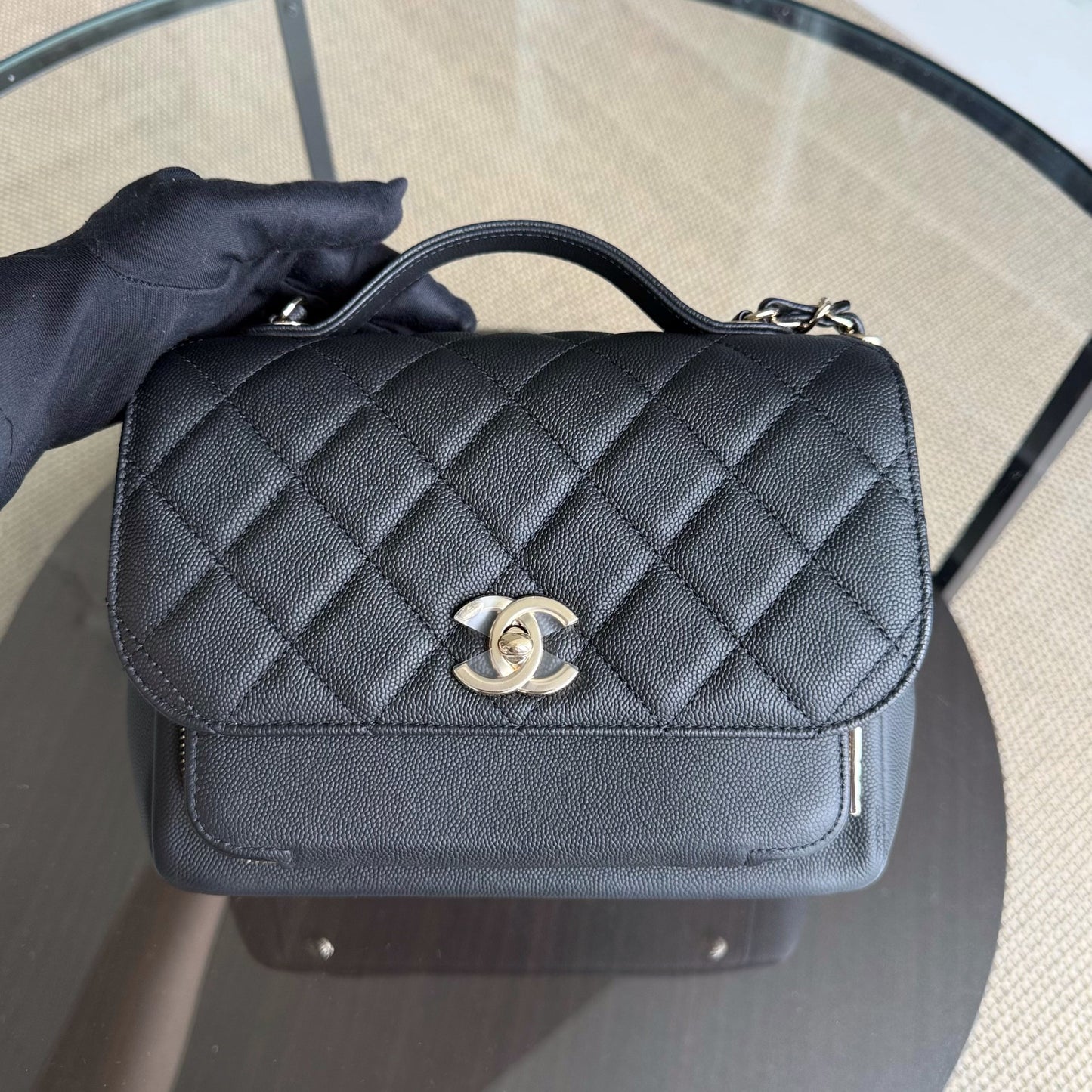 Chanel Business Affinity - Caviar Quilted Grained Calfskin Black Gold Hardware