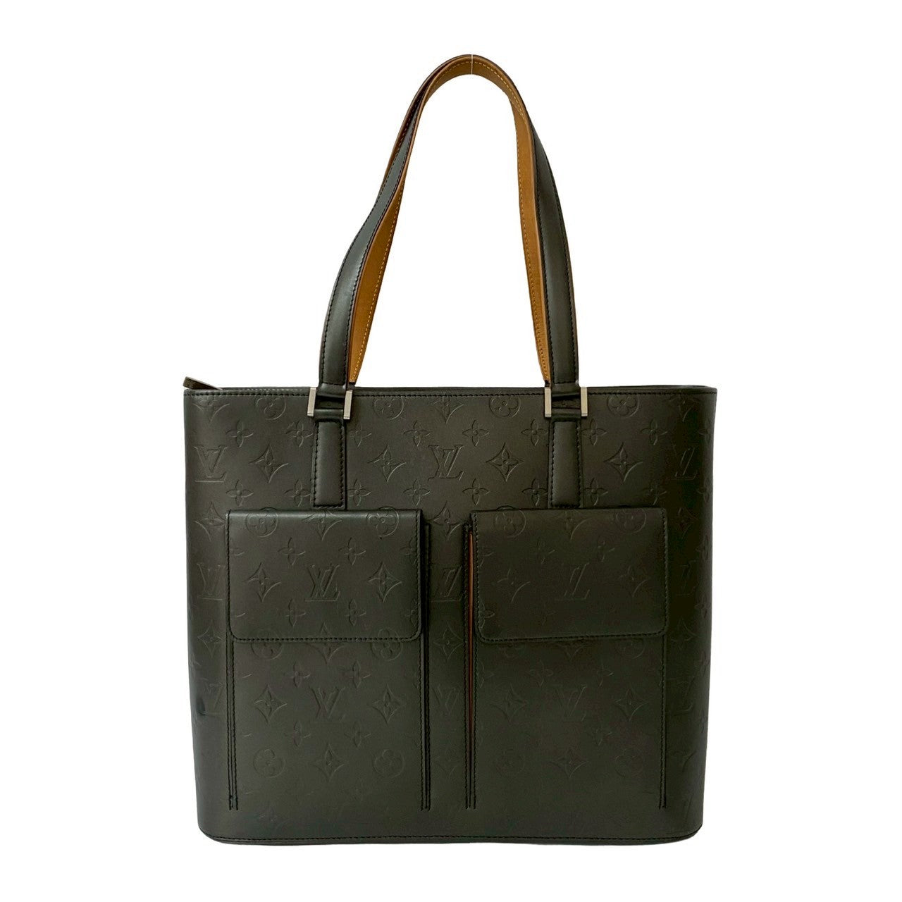 LOUIS VUITTON Tote Bag leather black Monogram mat Willwood