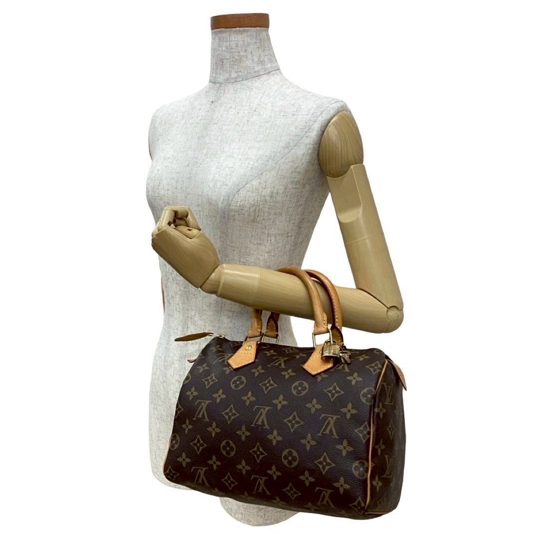 LOUIS VUITTON Handbag leather Brown Monogram