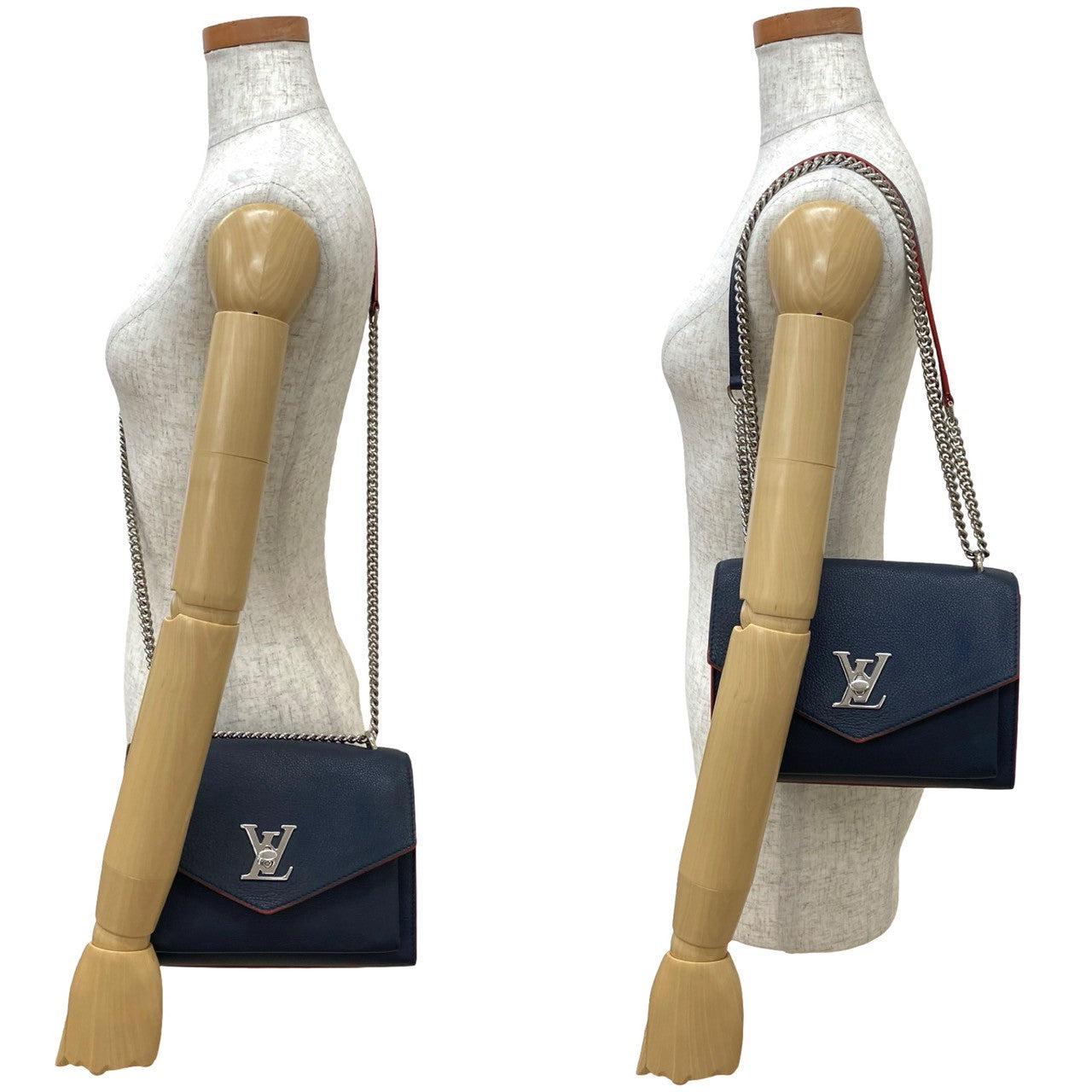 LOUIS VUITTON Shoulder Bag leather Navy ? BB