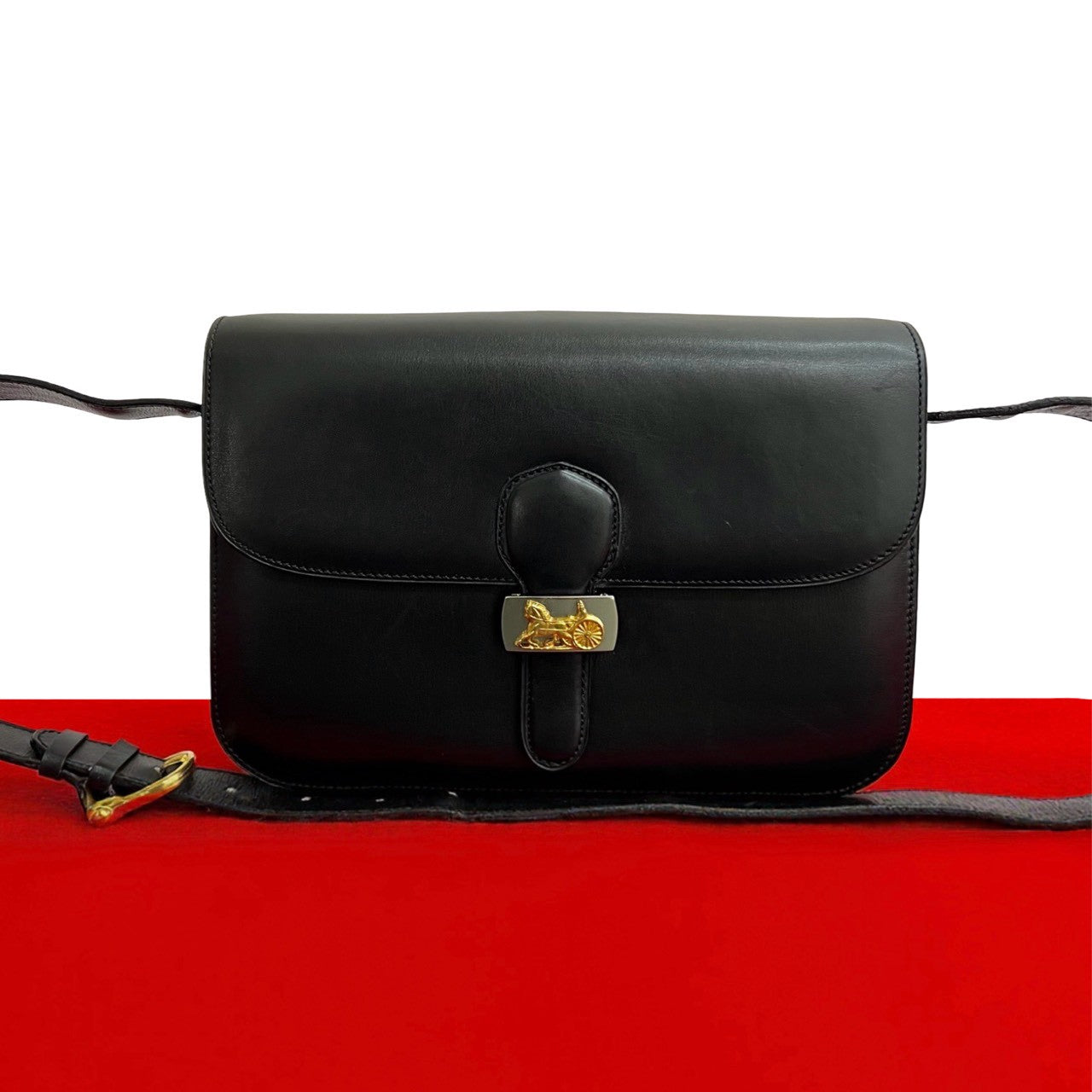 CELINE Shoulder Bag leather black