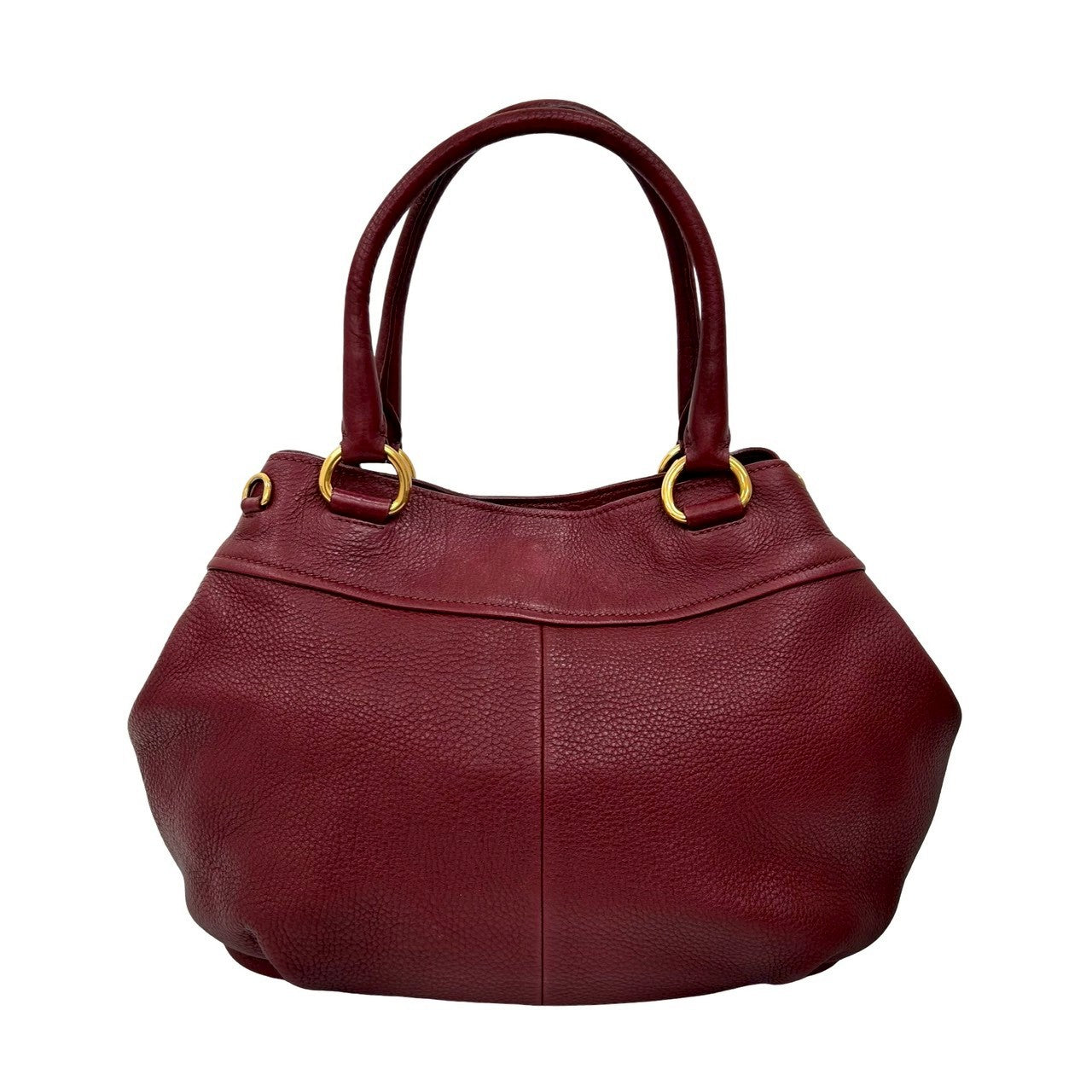 PRADA Handbag leather wine-red