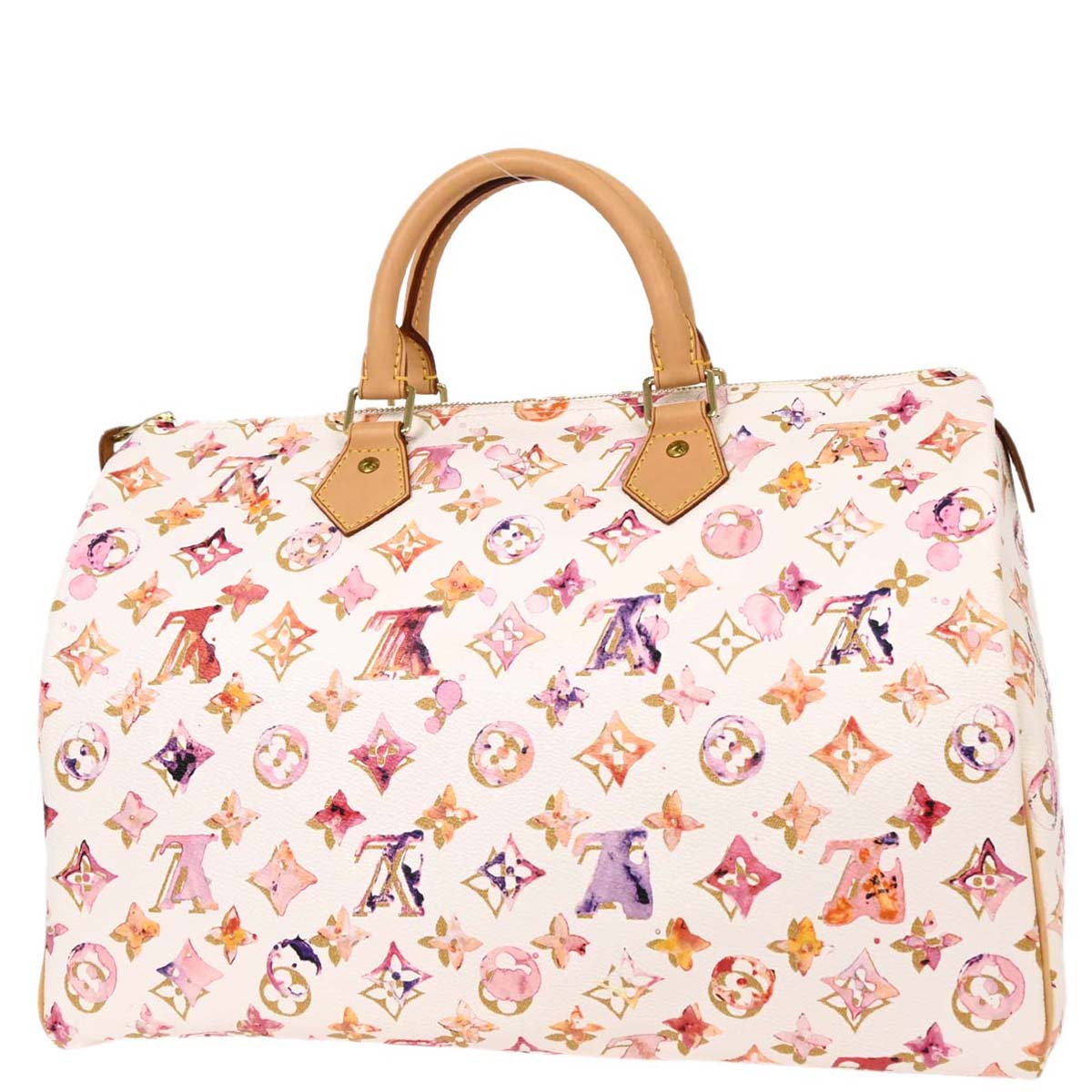 Louis Vuitton White Monogram Watercolor 35 Handbag M95752