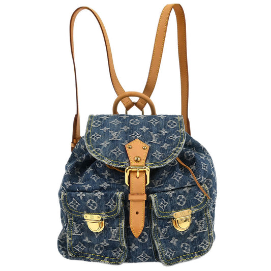 Louis Vuitton 2006 Blue Monogram Denim Sac a Dos GM Backpack M95056