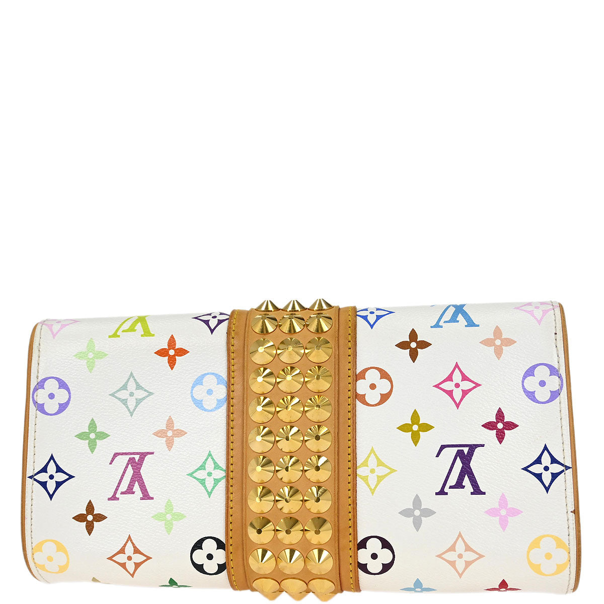 Louis Vuitton 2009 White Multicolor Pochette Courtney Clutch Bag M45639