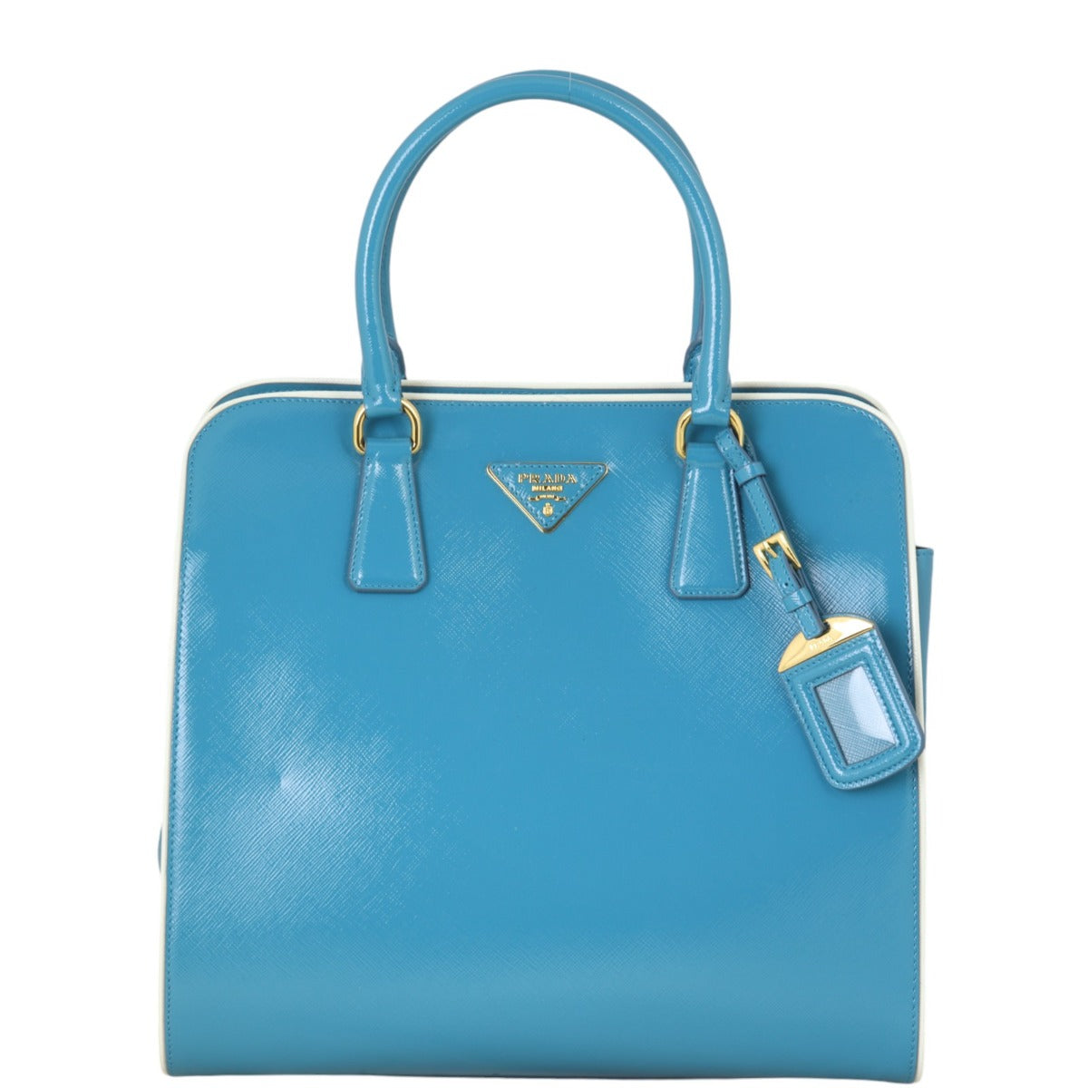 Prada Saffiano Vernice Pyramid Tote