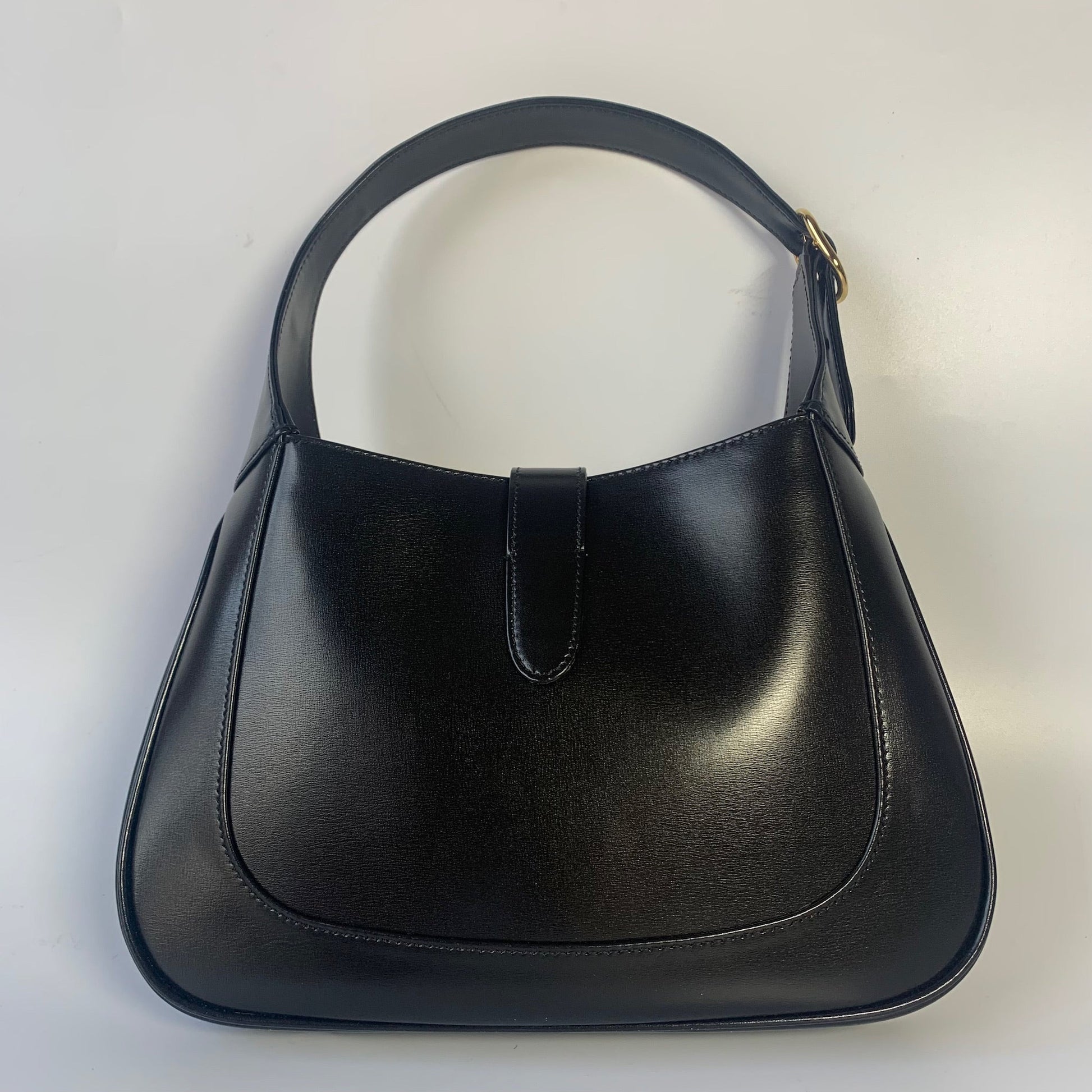 Gucci Jackie 1961 Black Leather Bag with Adjustable Strap
