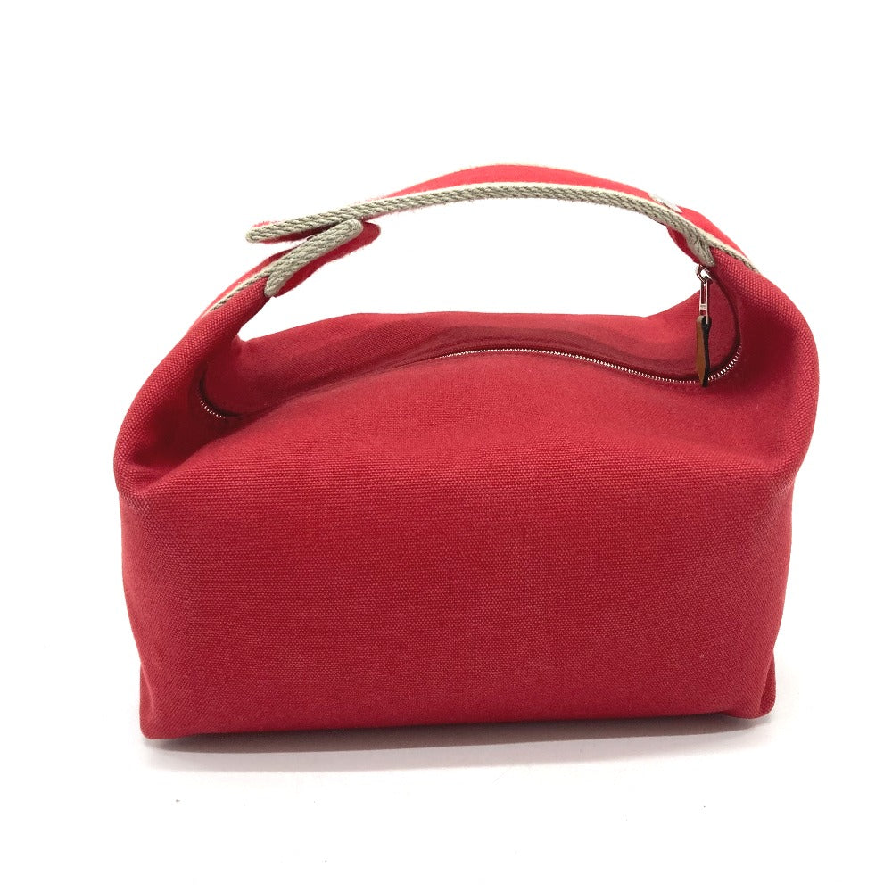 HERMES Handbag canvas Red Shoulder Bag Shoulder Bag Vanity bag Brid a Black GM Women