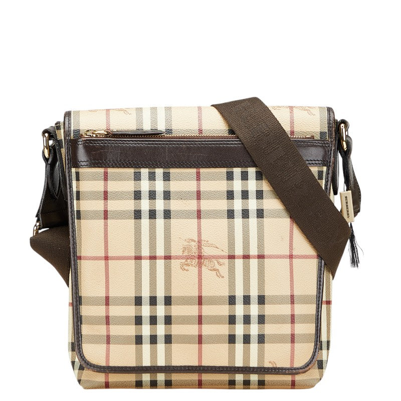 Burberry Haymarket Check Shadow Horse PVC Shoulder Bag