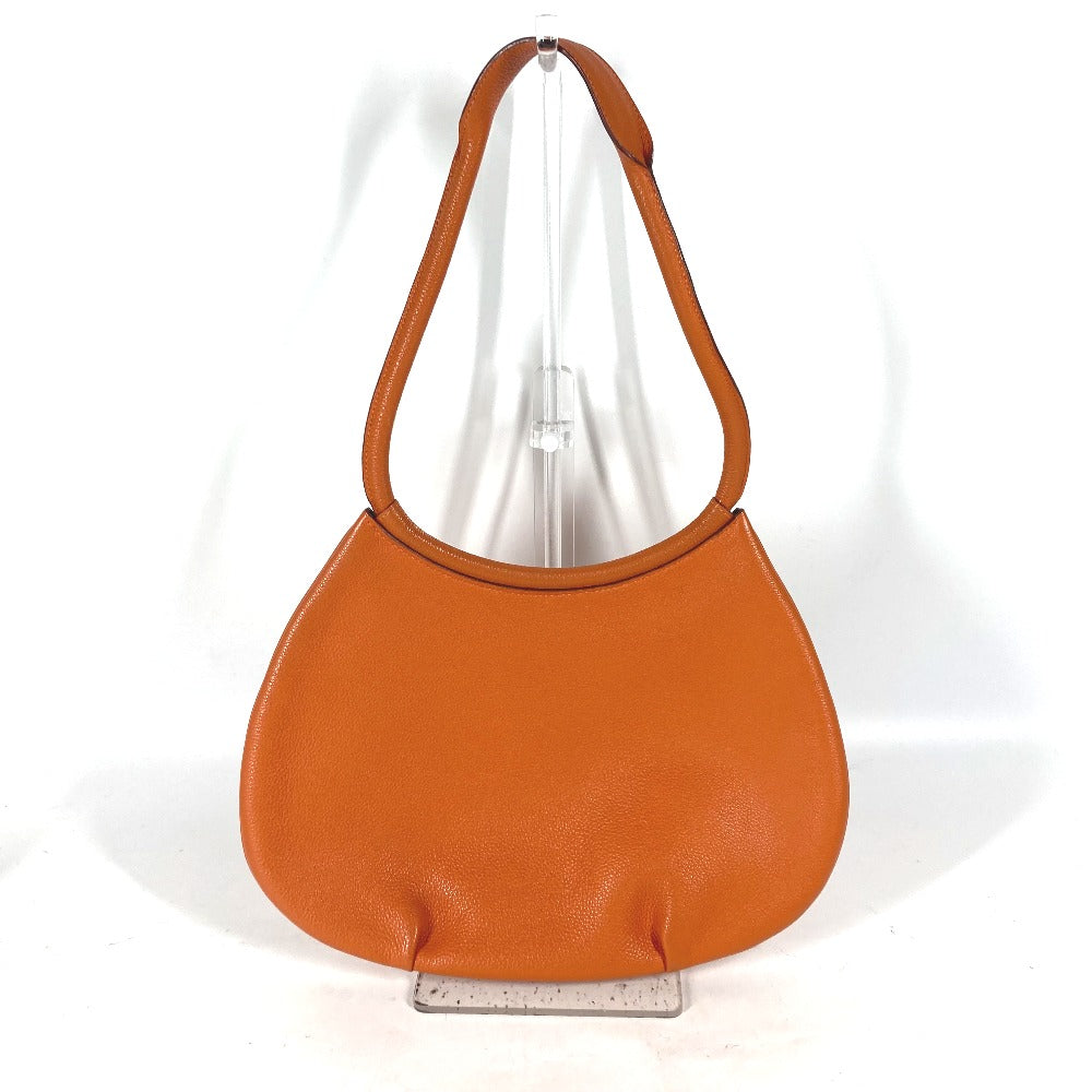 HERMES Shoulder Bag leather Orange Kakawet Women