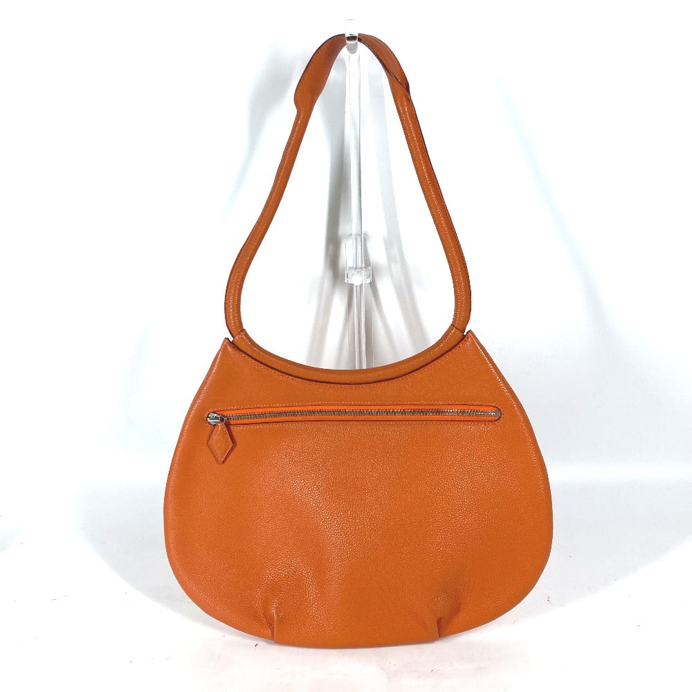 HERMES Shoulder Bag leather Orange Kakawet Women