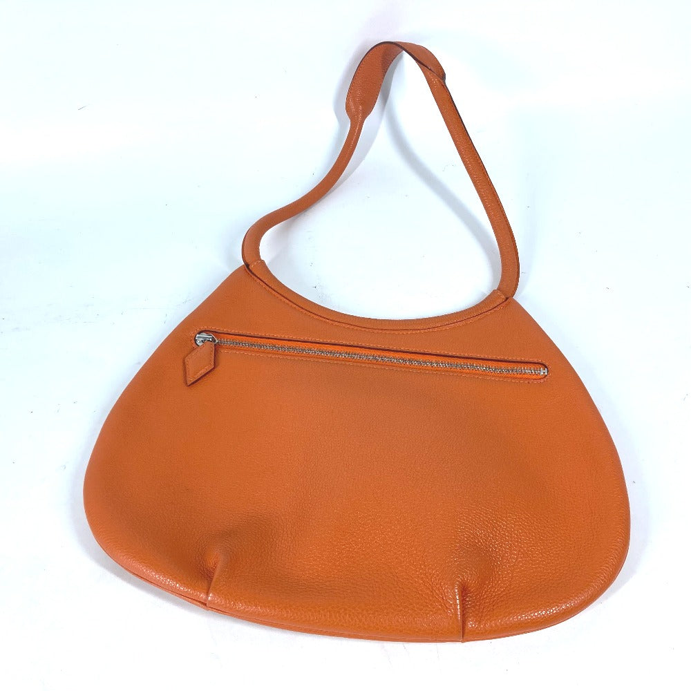 HERMES Shoulder Bag leather Orange Kakawet Women