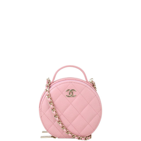 Chanel CC Top Handle Round Zipped Pouch on Chain