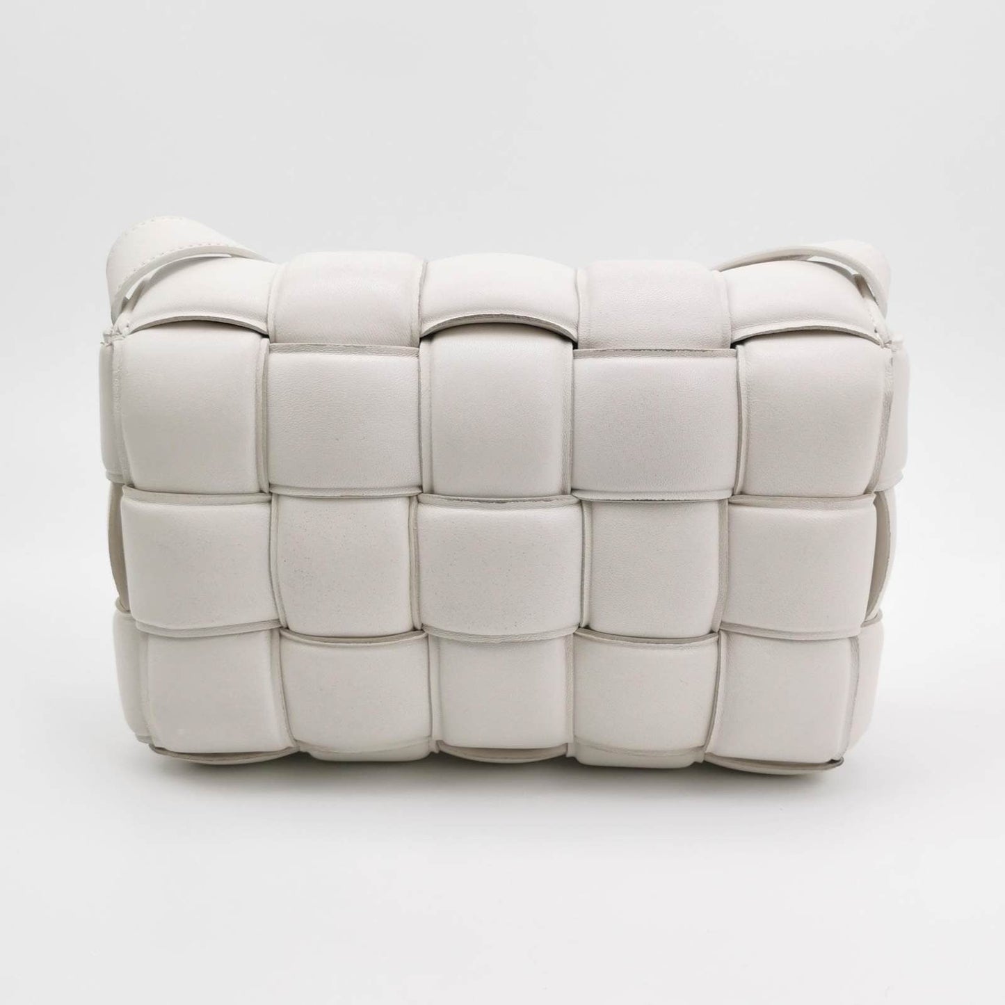 Bottega Veneta Padded Cassette White Leather Crossbody Bag